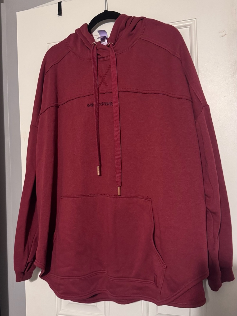Savage X Fenty oversized women’s Maroon Pullover Hoodie